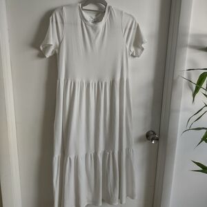 Lost + Wander White Crew Neck Sundress